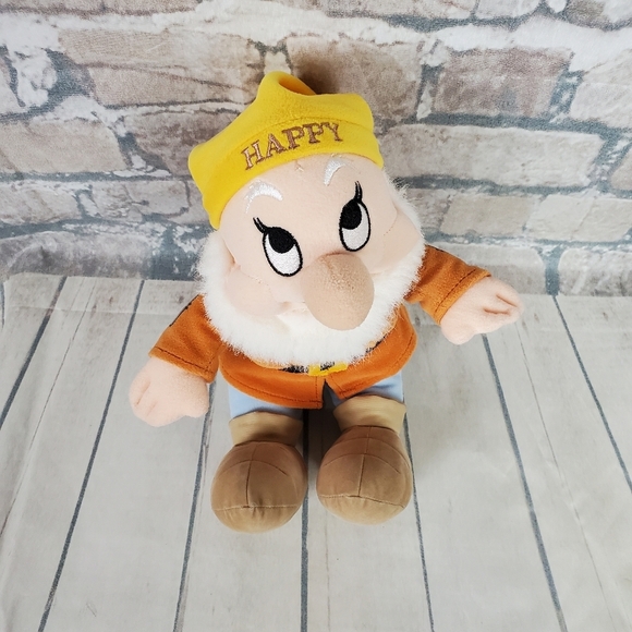Disney Store 9" Happy Dwarf Plush Bean Bag Bottom - Picture 3 of 13